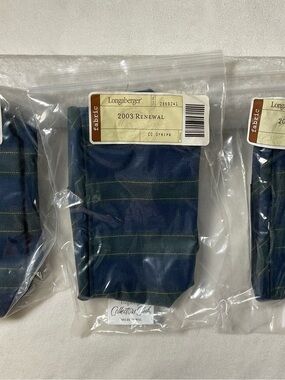 Longaberger 2003 Renewal Fabric Liners for baskets Set of 3